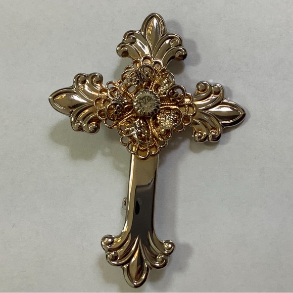 Vintage Cross Brooch signed Jane 1998 AOL - Picture 5 of 11